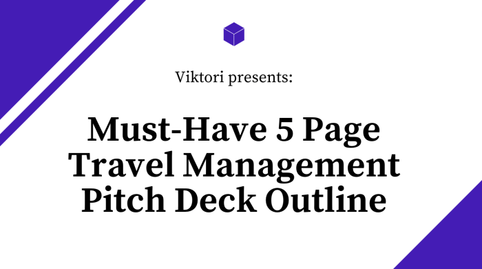 travel management pitch deck outline