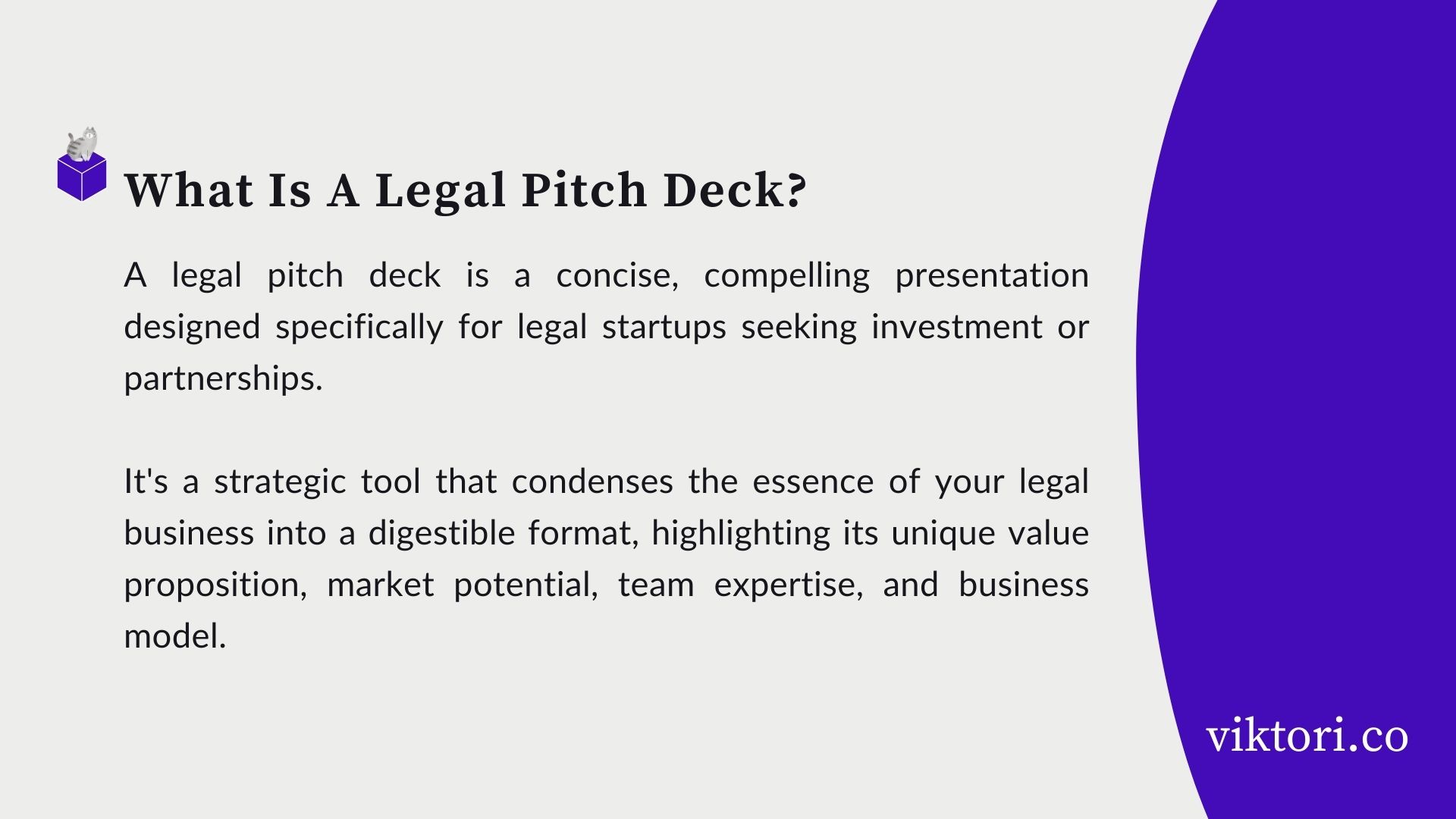 legal tech pitch deck definition