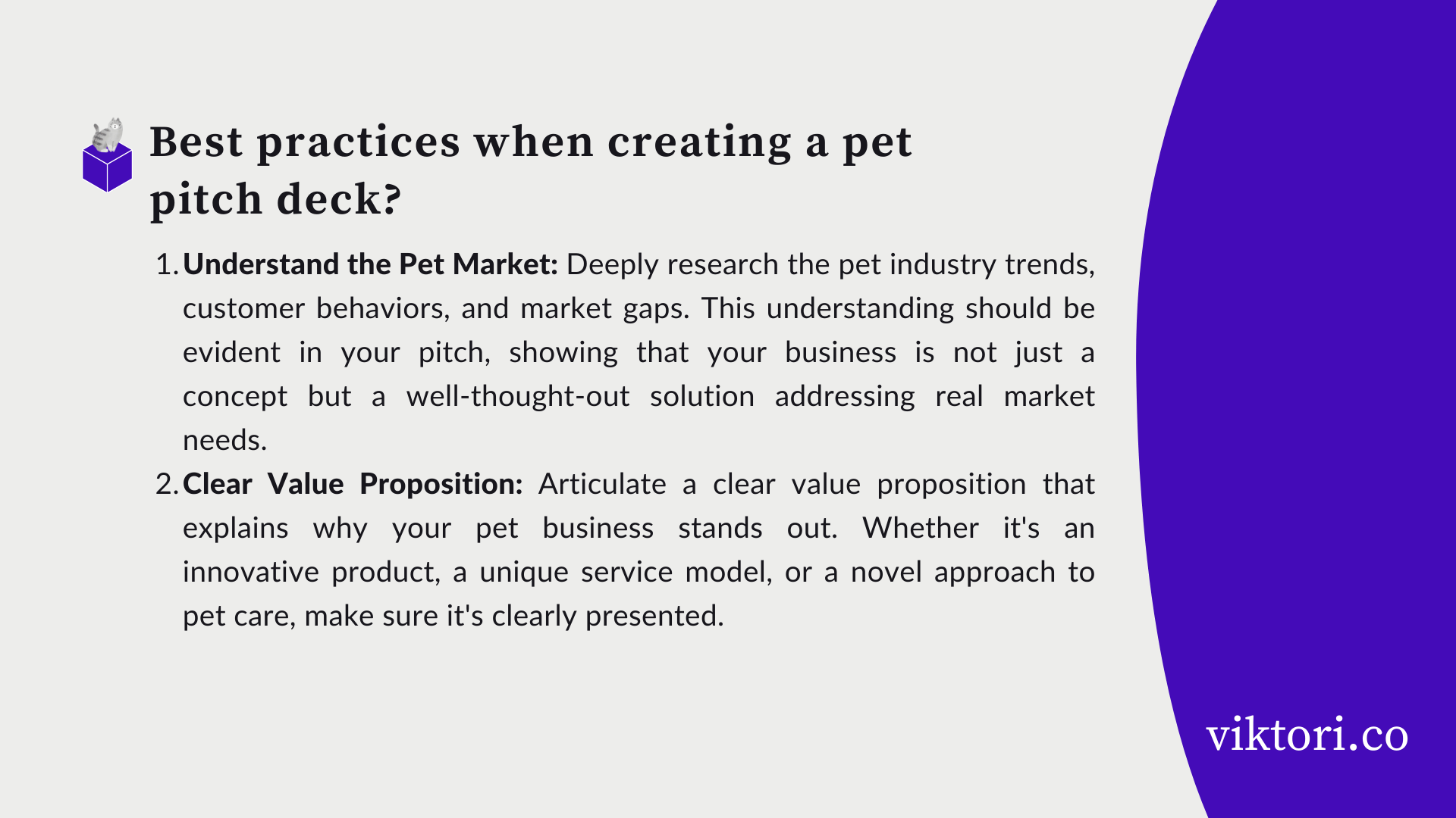 pet pitch deck best practices