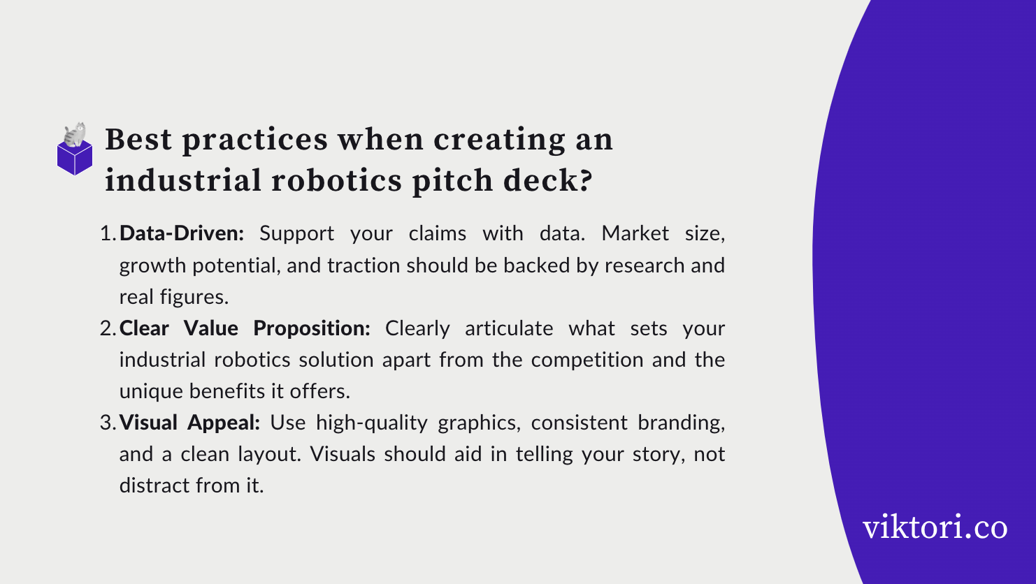 best practices when creating an industrial robotics deck