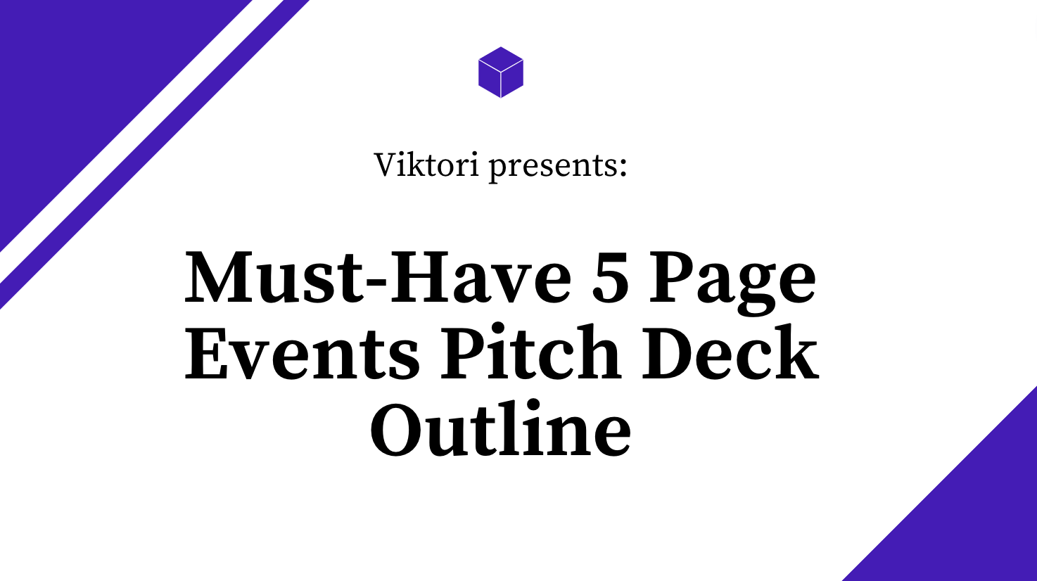 event pitch deck outline