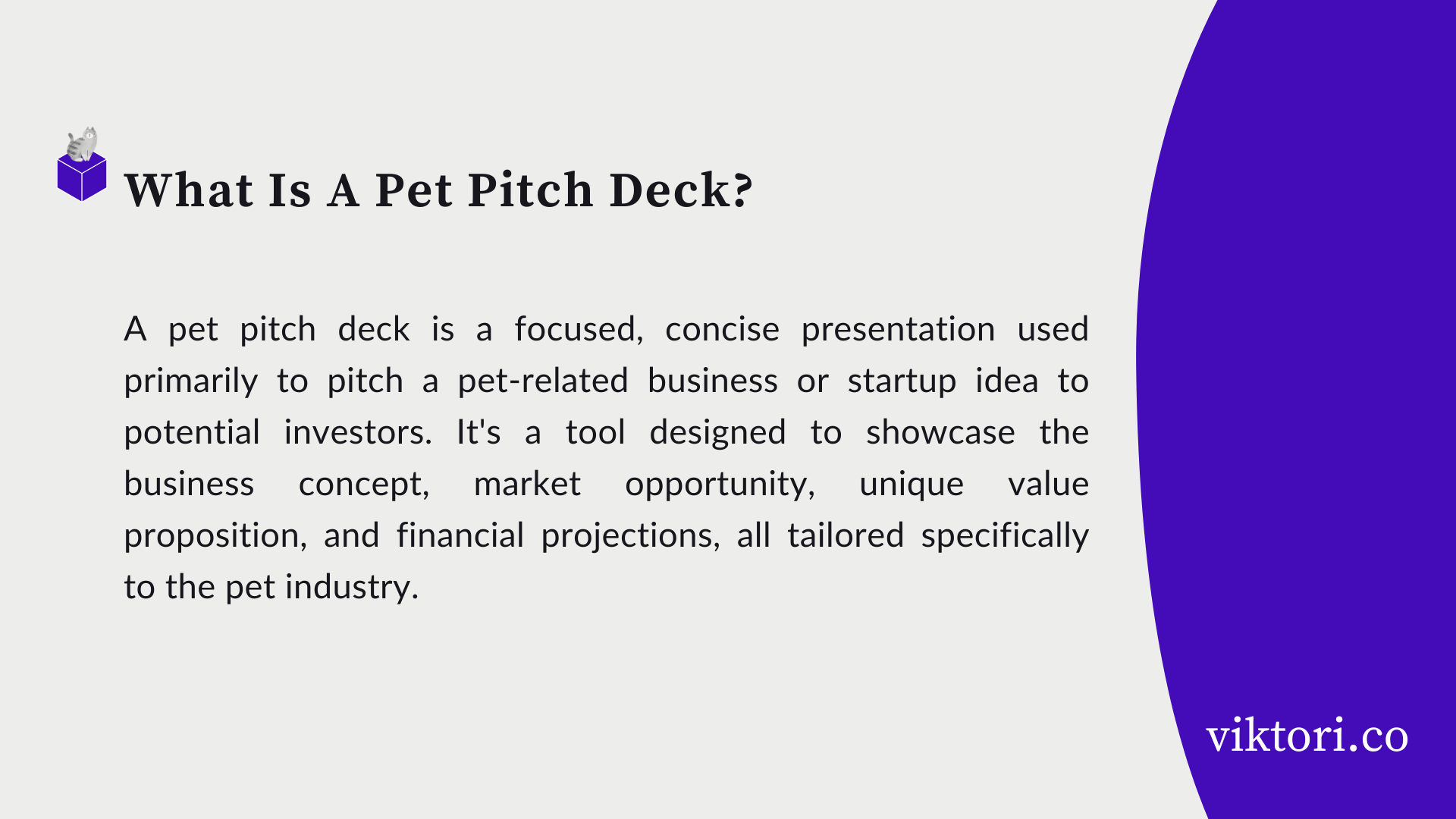 pet pitch deck definition