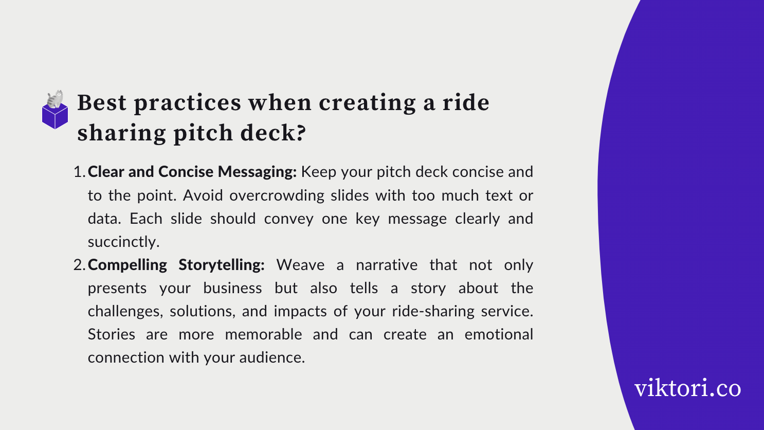 ride sharing pitch deck best practices