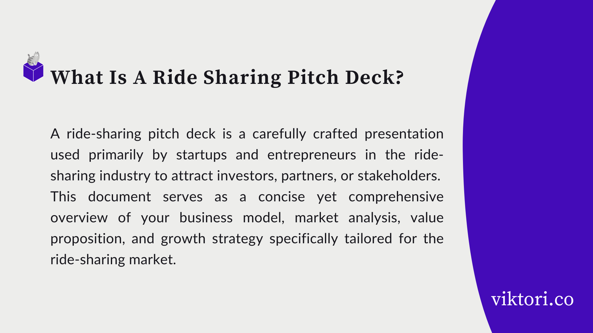 ride sharing pitch deck definition