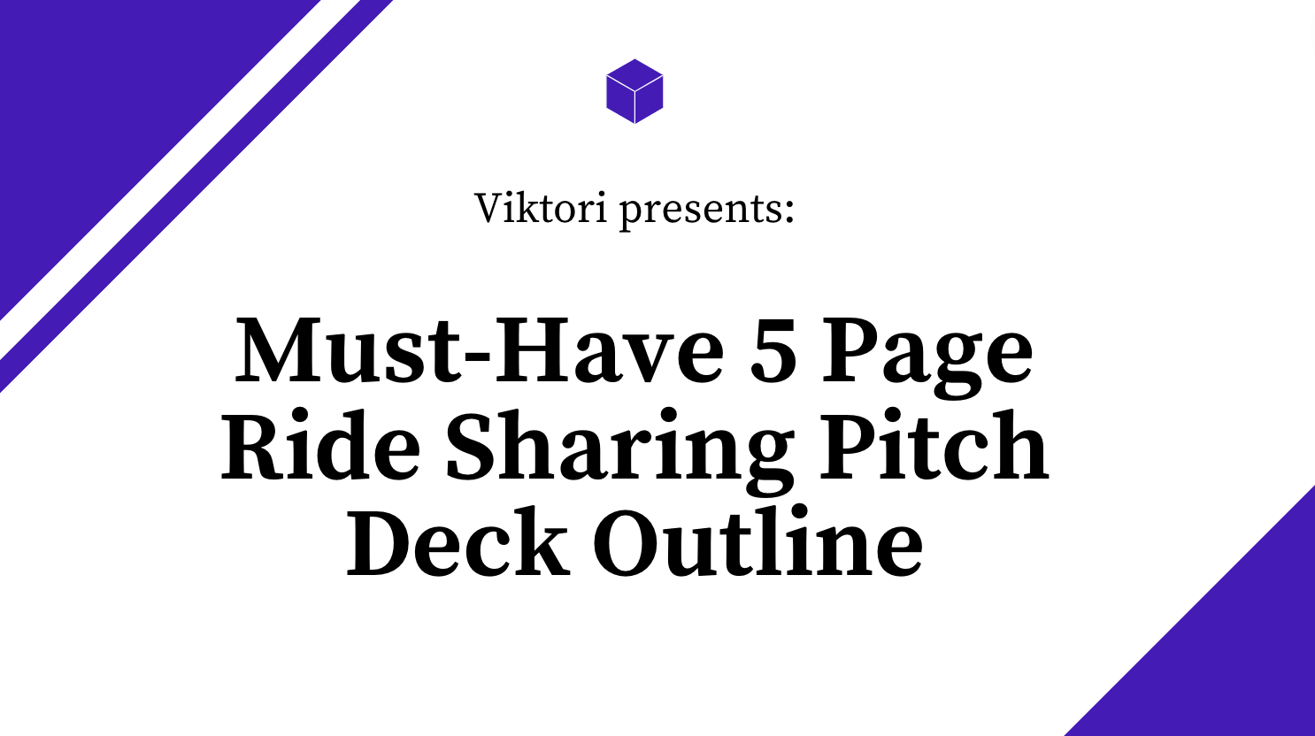 ride sharing pitch deck outline