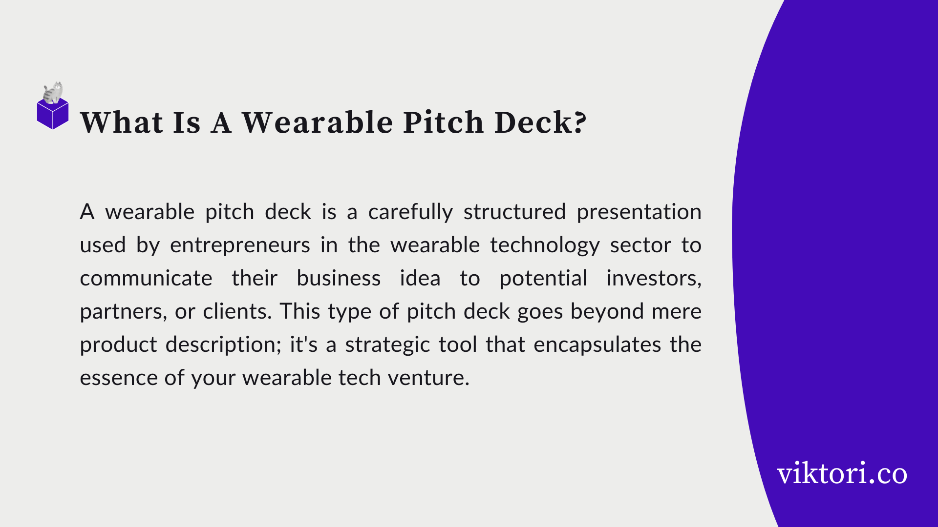 wearable pitch deck guide: definition