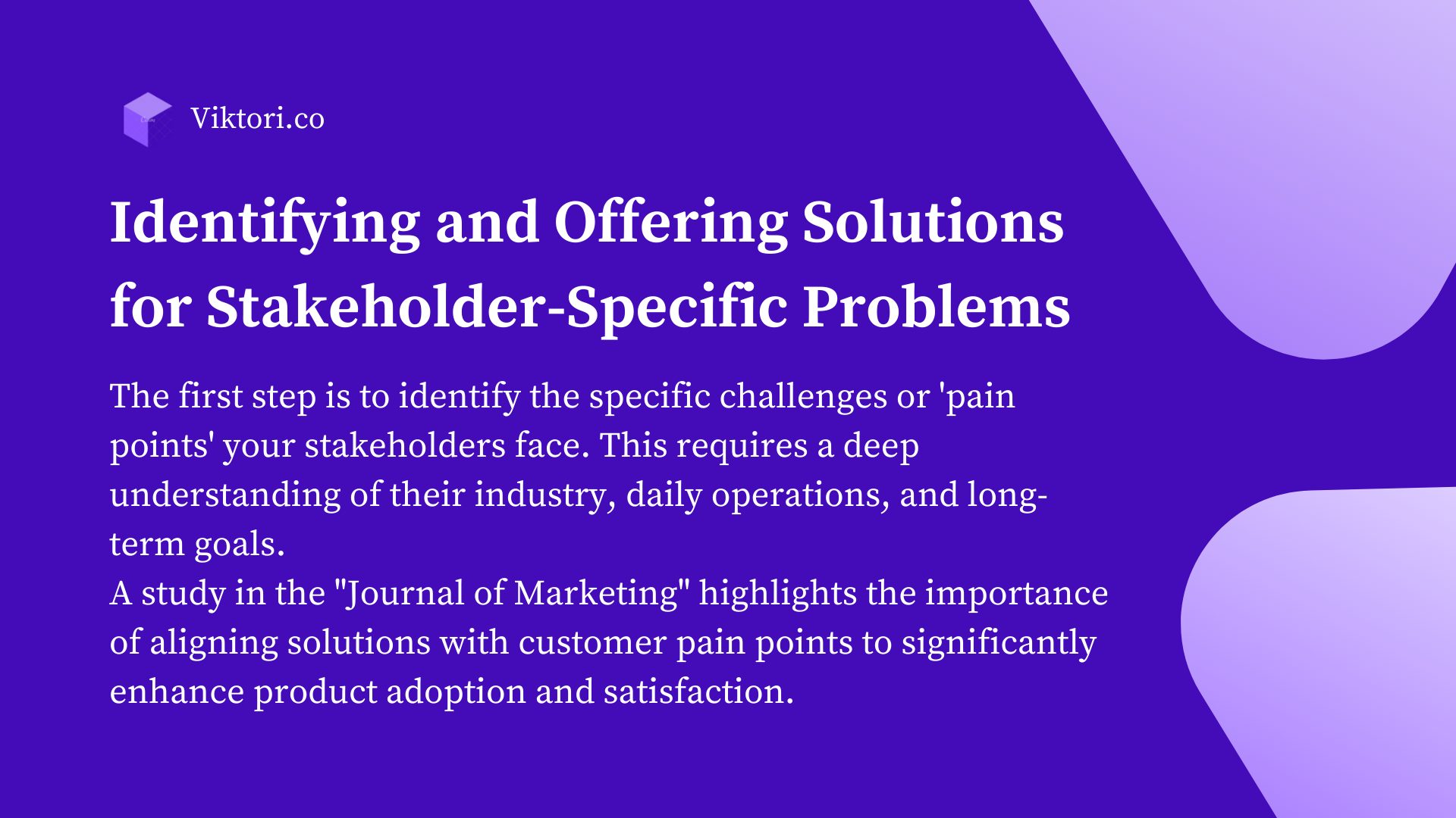 ID solutions to solve specific problems