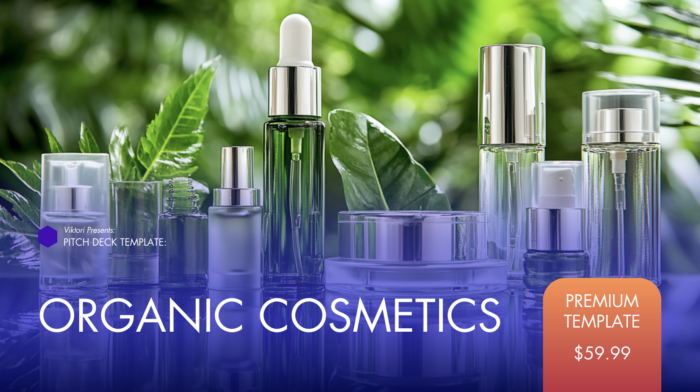 organic cosmetics pitch deck template