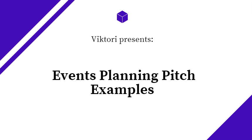 Pitches for Events Planning business ideas