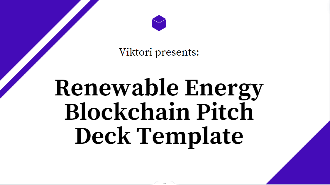 Renewable Energy Blockchain Pitch Deck Template