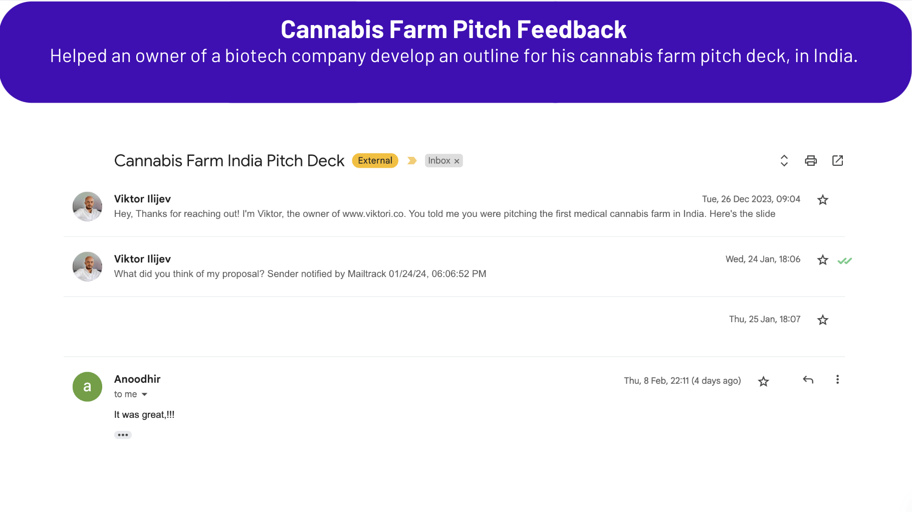 cannabis farm pitch deck outline feedback