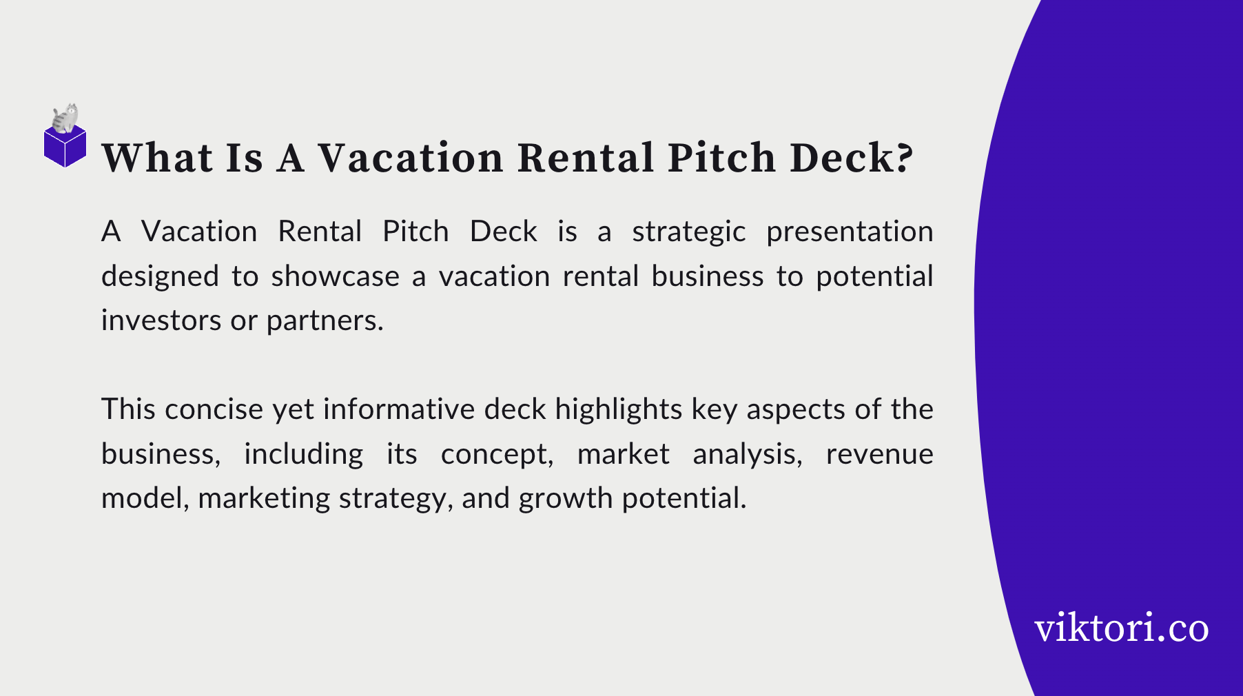 Vacation Rental Pitch Deck guide