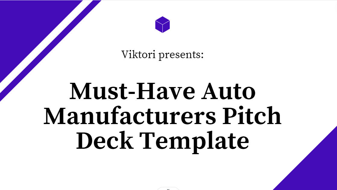 Auto Manufacturers Pitch Deck Template
