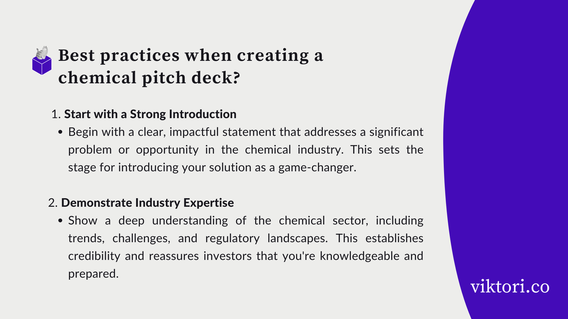 Chemicals Pitch Deck: Best Practices