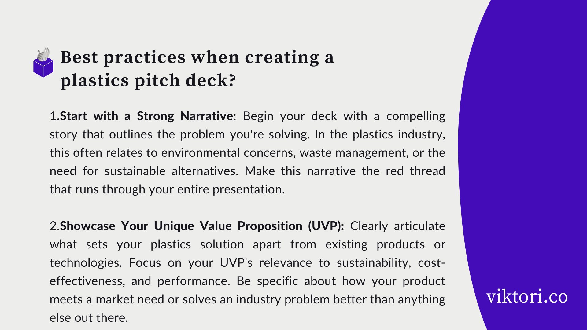 Plastics Pitch Deck: Best Practices