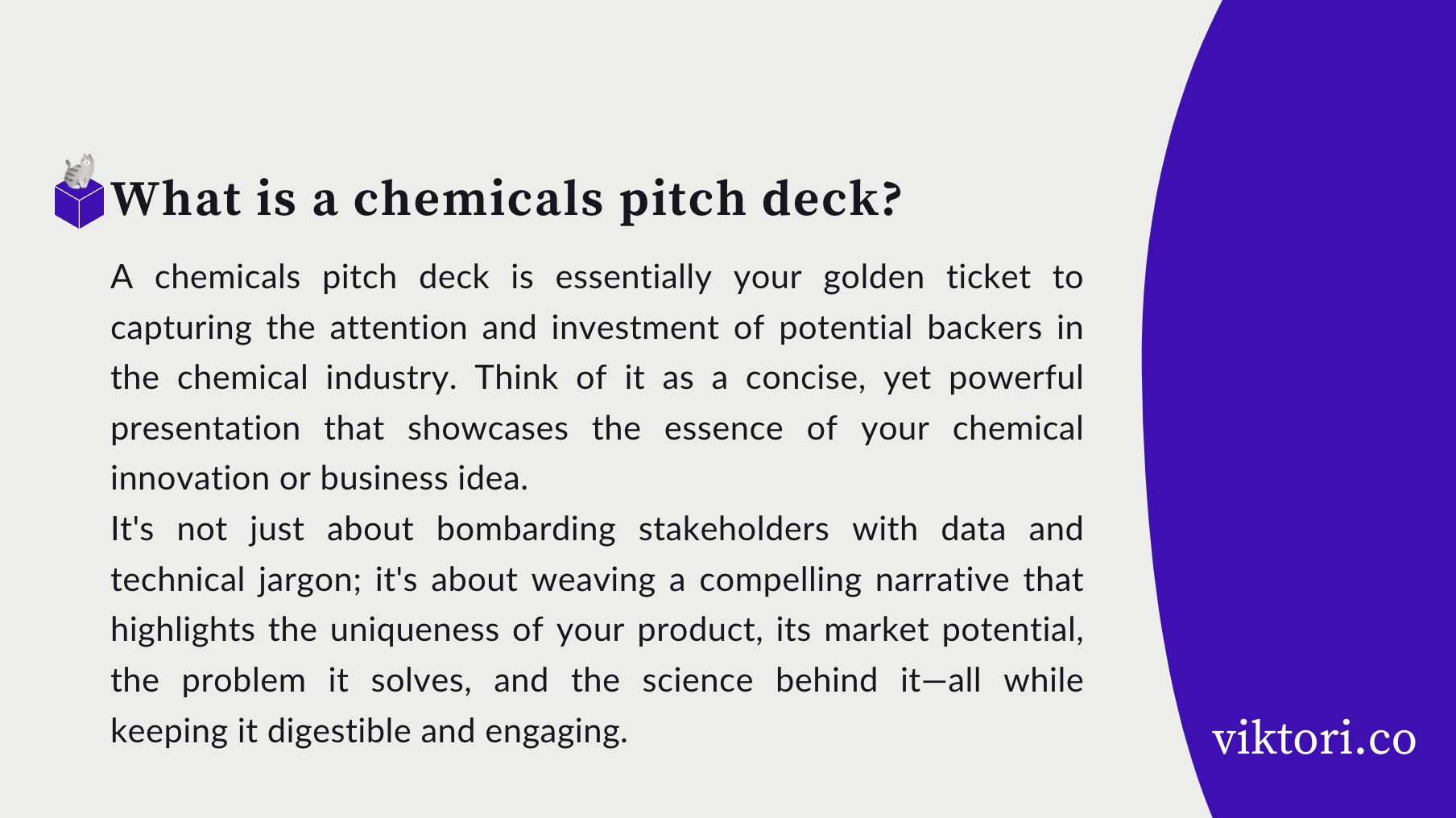chemicals pitch deck definition