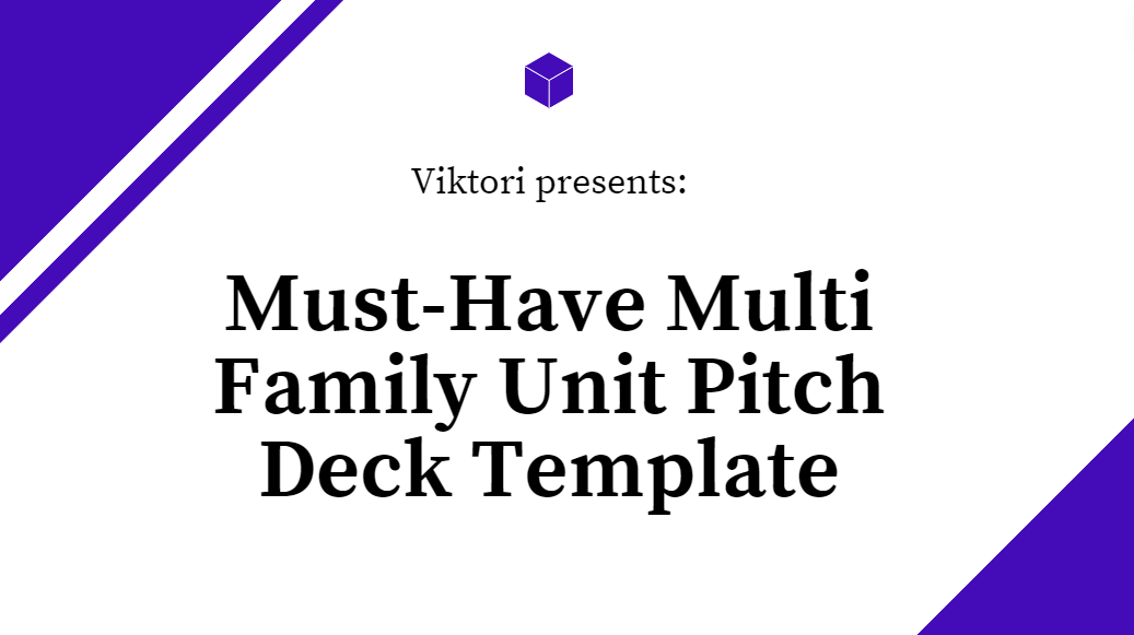Multi Family Unit Pitch Deck Template