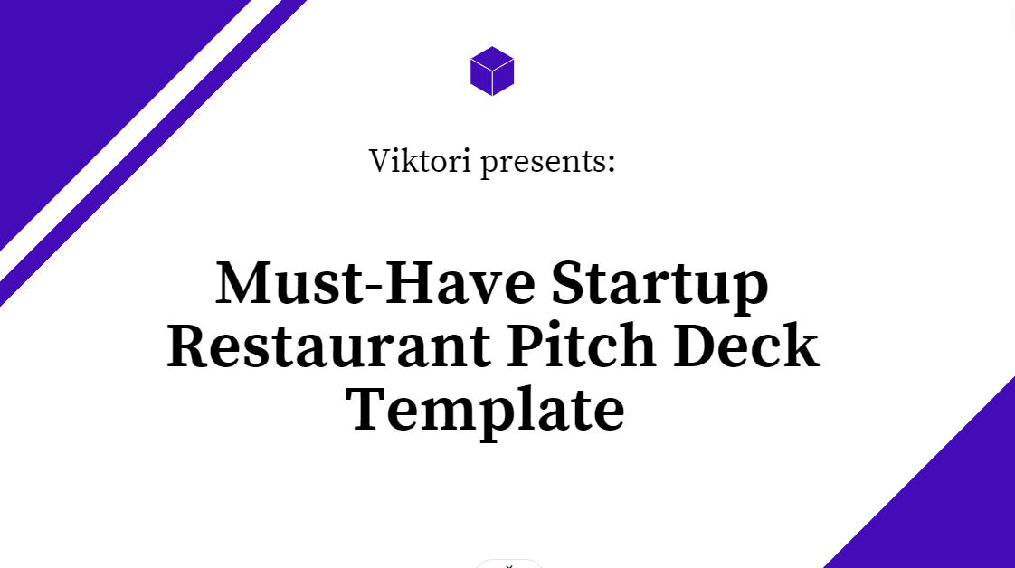 Startup Restaurant Pitch Deck Template