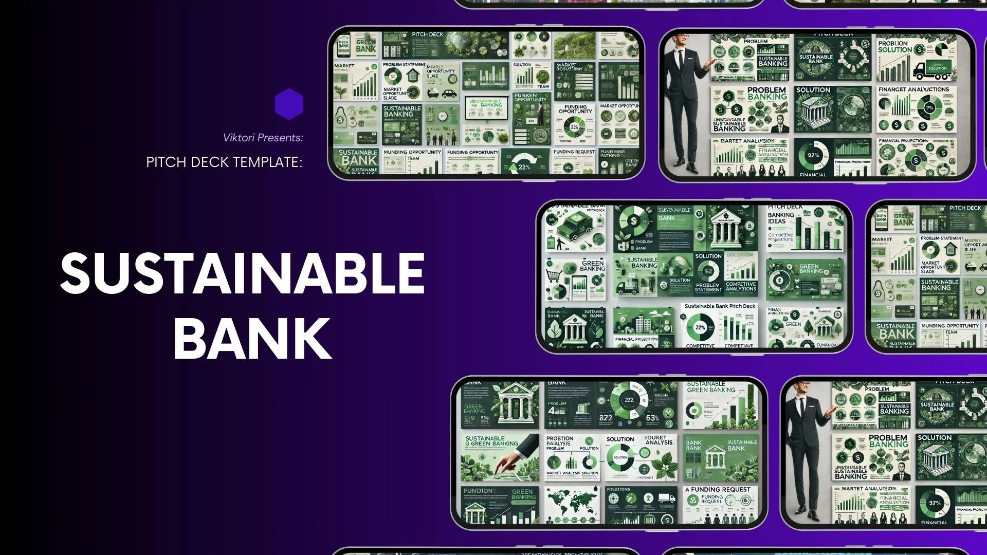 Sustainable Bank Pitch Deck Template