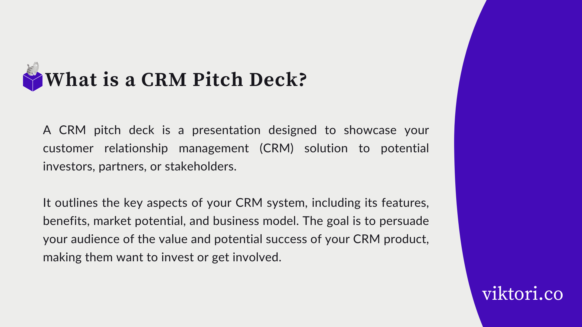 crm pitch deck definition
