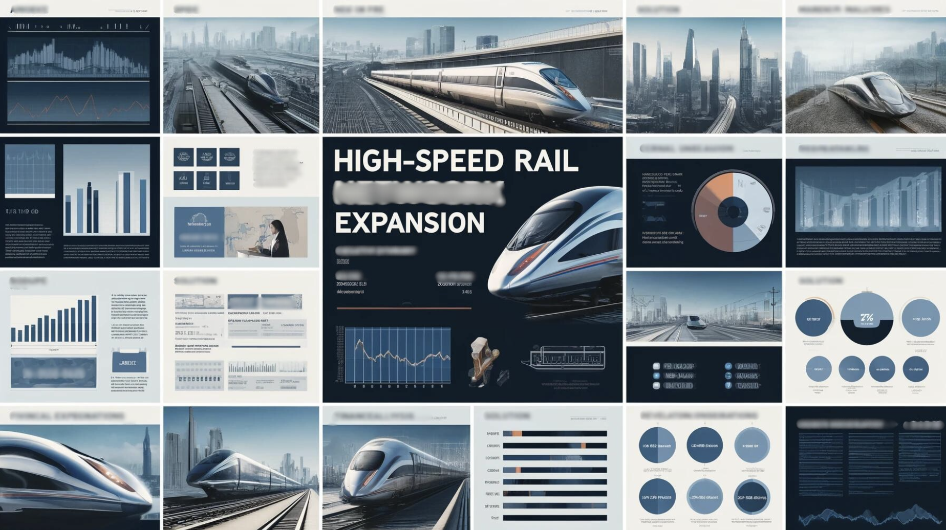 pitch deck slides for a rail transport startup