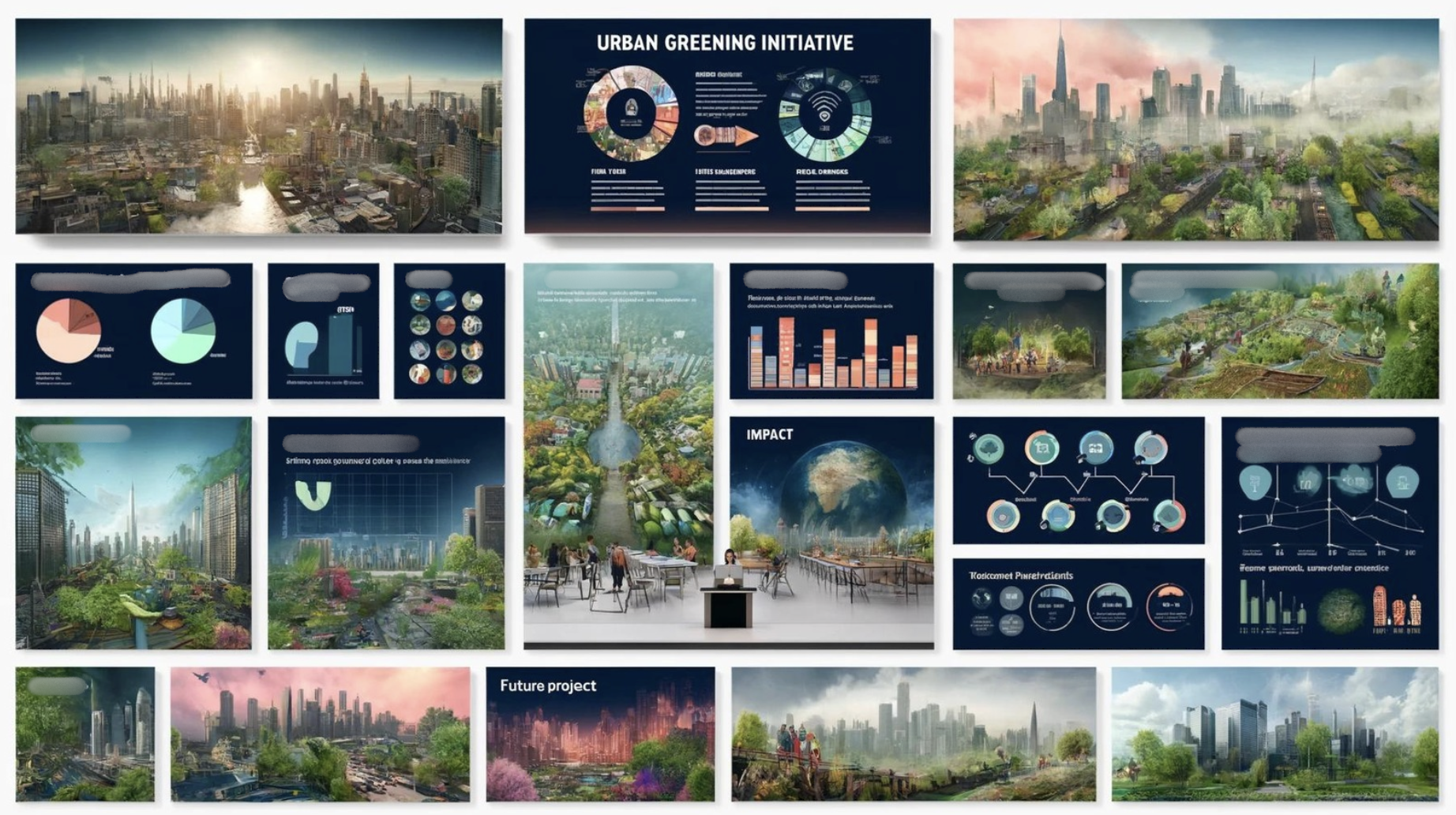 non profit pitch deck example slides - urban greening initiative