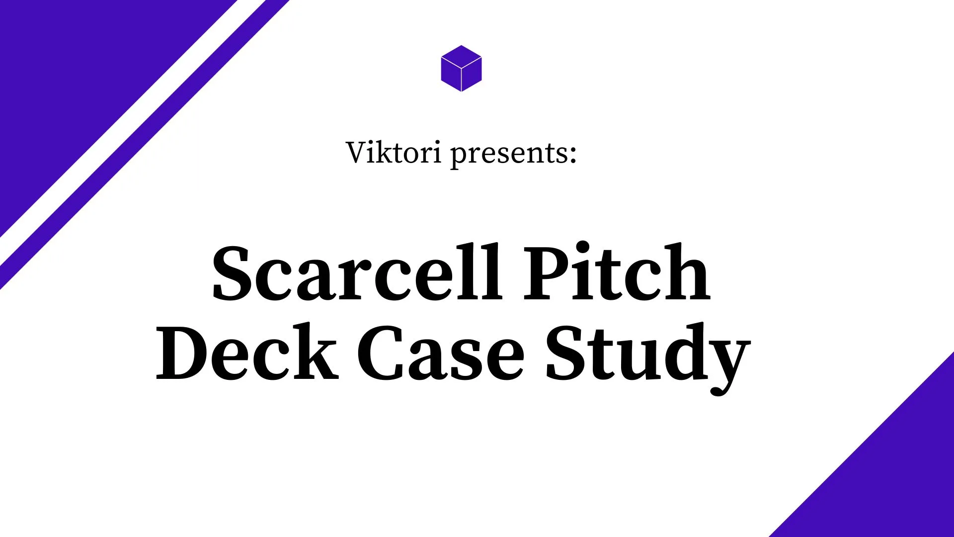 cell therapy pitch deck case study