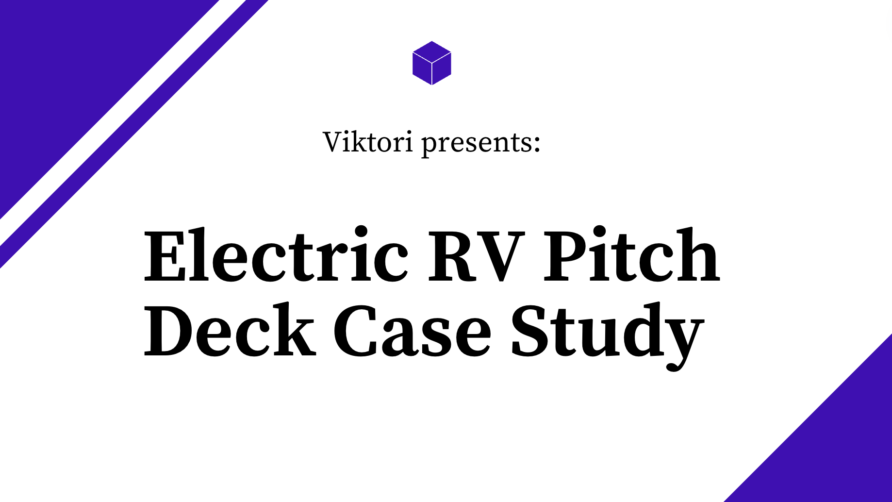 electric RV pitch deck case study