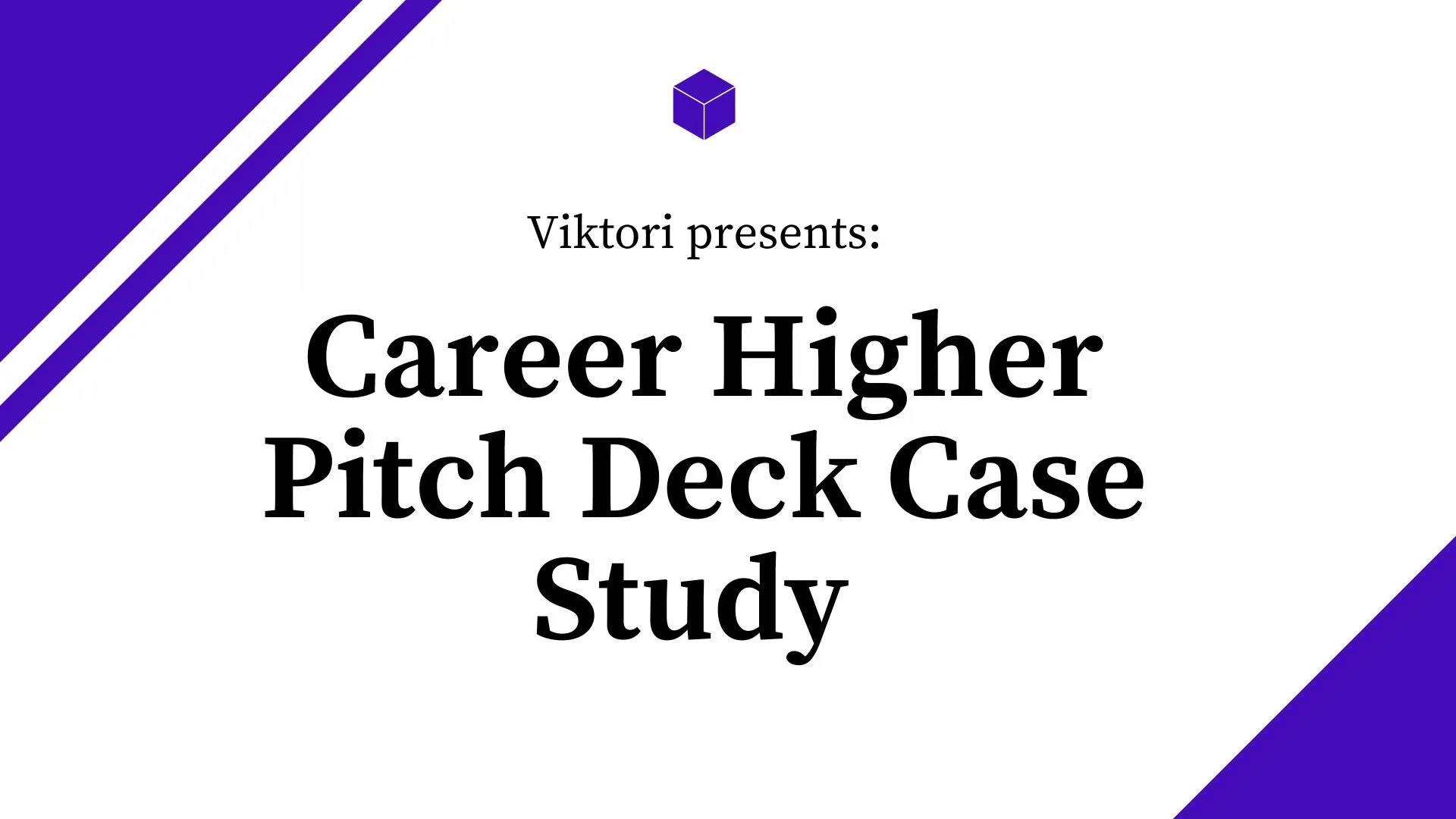 Career Higher - hr solution pitch deck case study