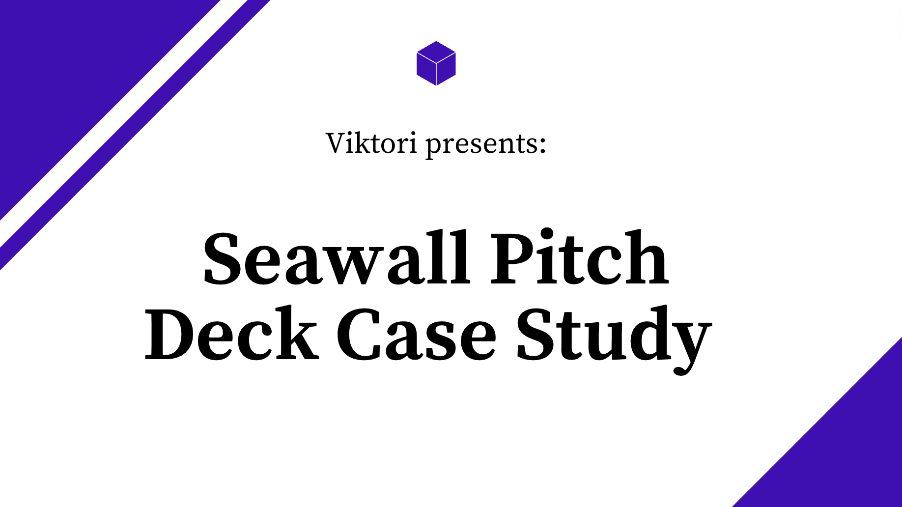seawall construction pitch deck case study