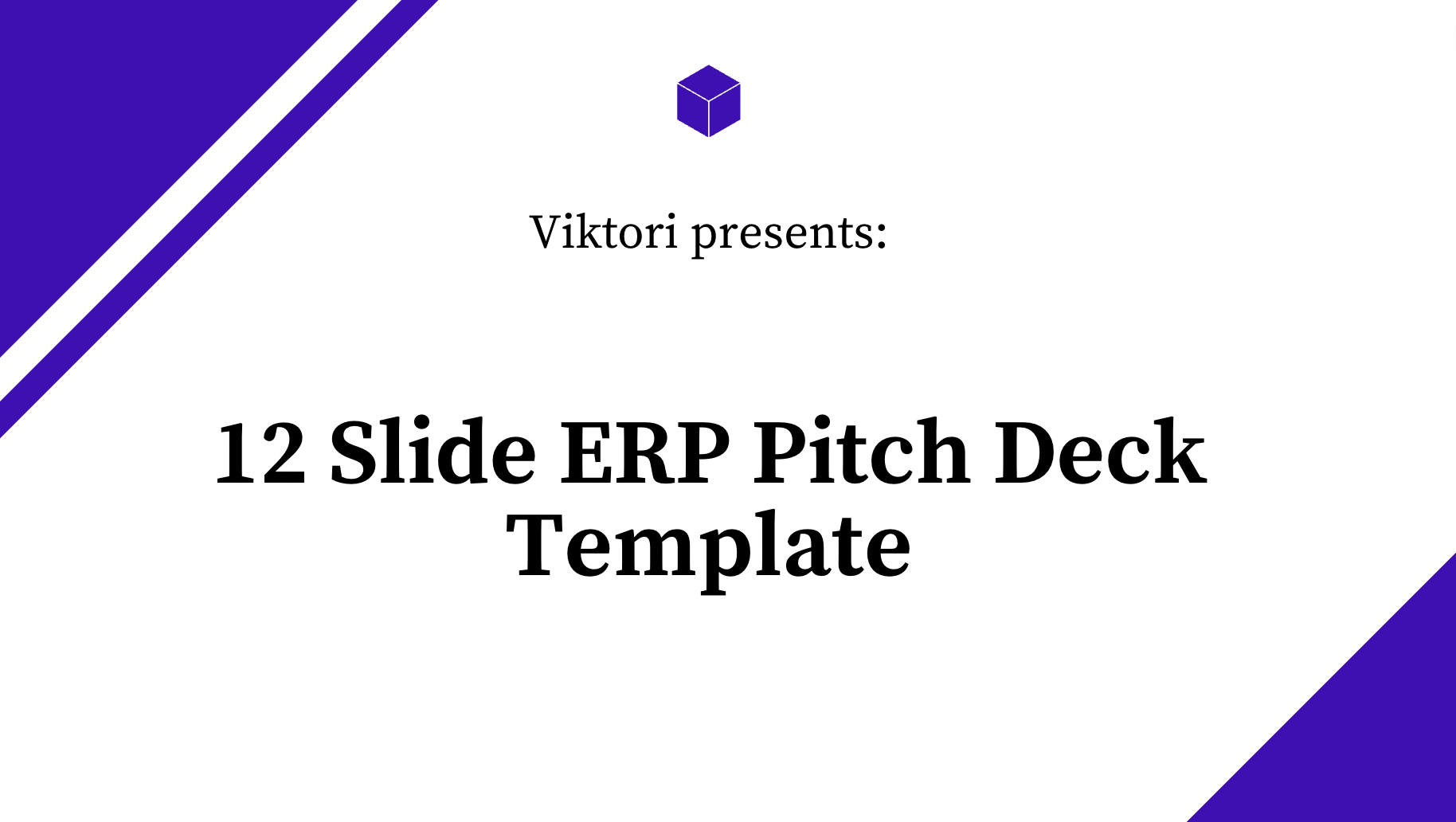 12 slide erp pitch deck template