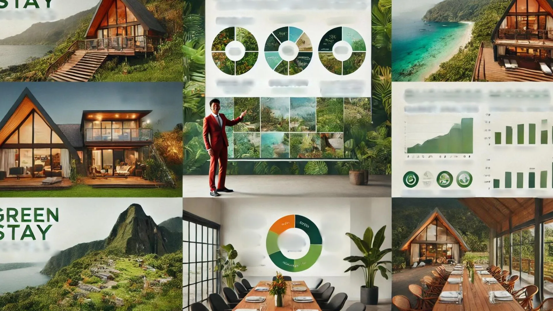 Eco-Friendly Vacation Rentals Pitch Deck Example Mockup