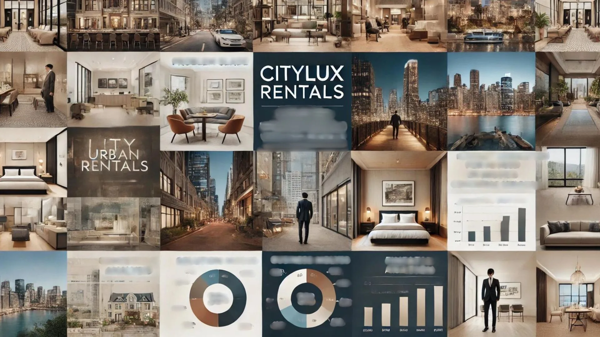 Luxury Urban Vacation Rentals Pitch Deck Example Mockup