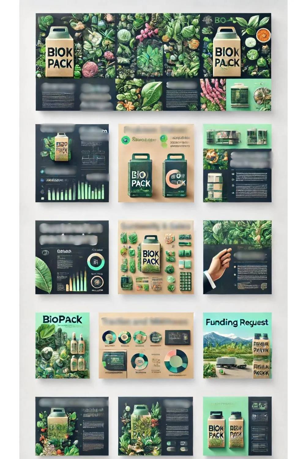 BioPack Packaging Pitch Deck example mockup
