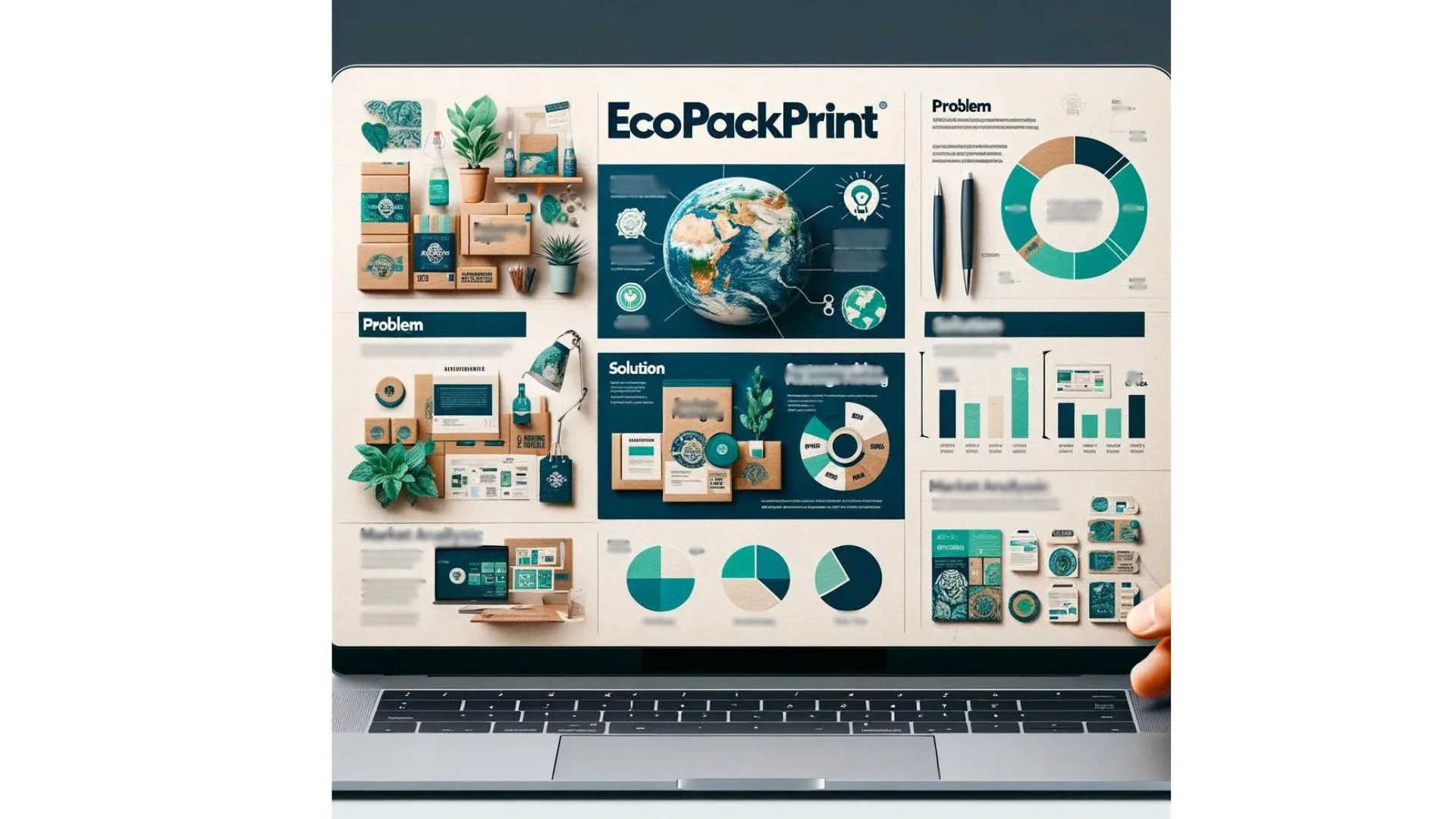 EcoPackPrint pitch deck example mockup