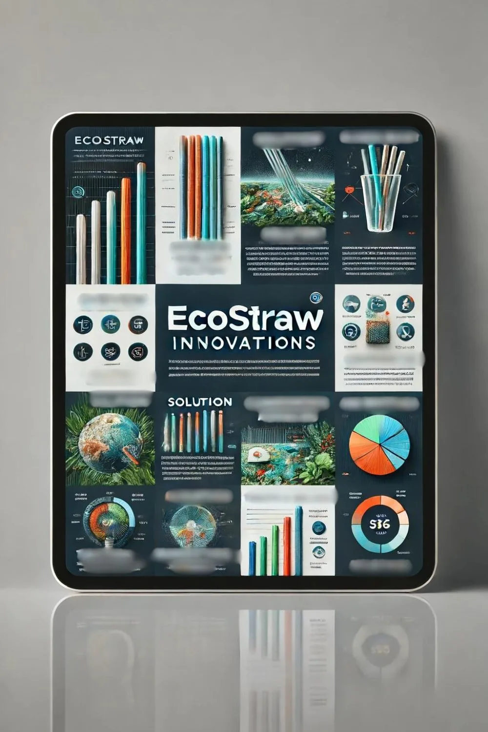 EcoStraw Innovations Pitch Deck example mockup