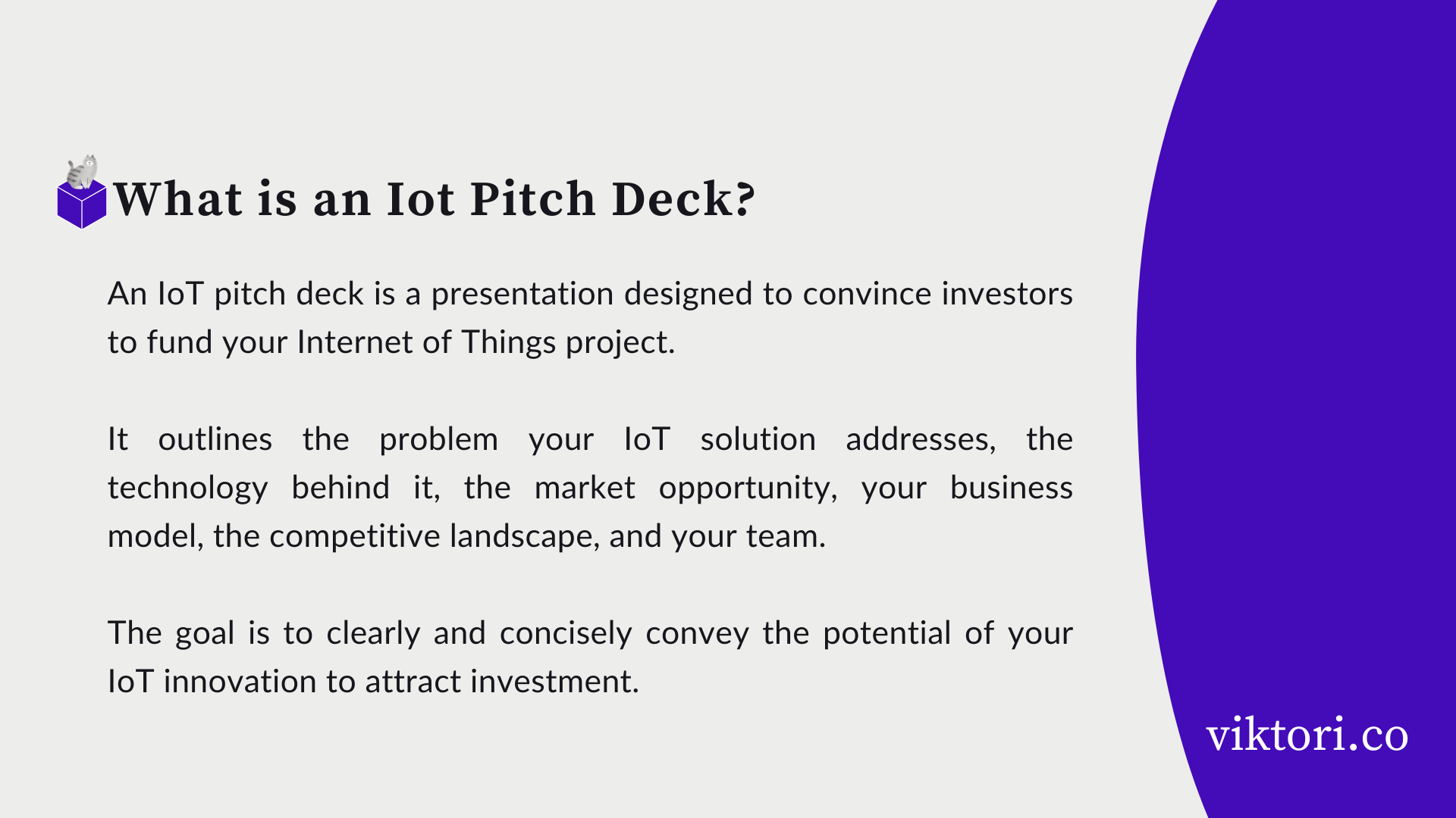 iot pitch deck definition
