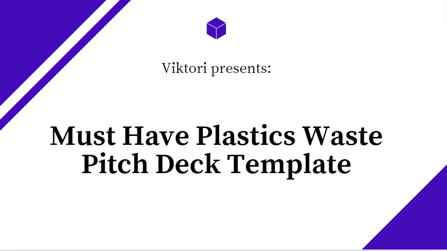 12 Slides Plastics Waste Pitch Deck Template