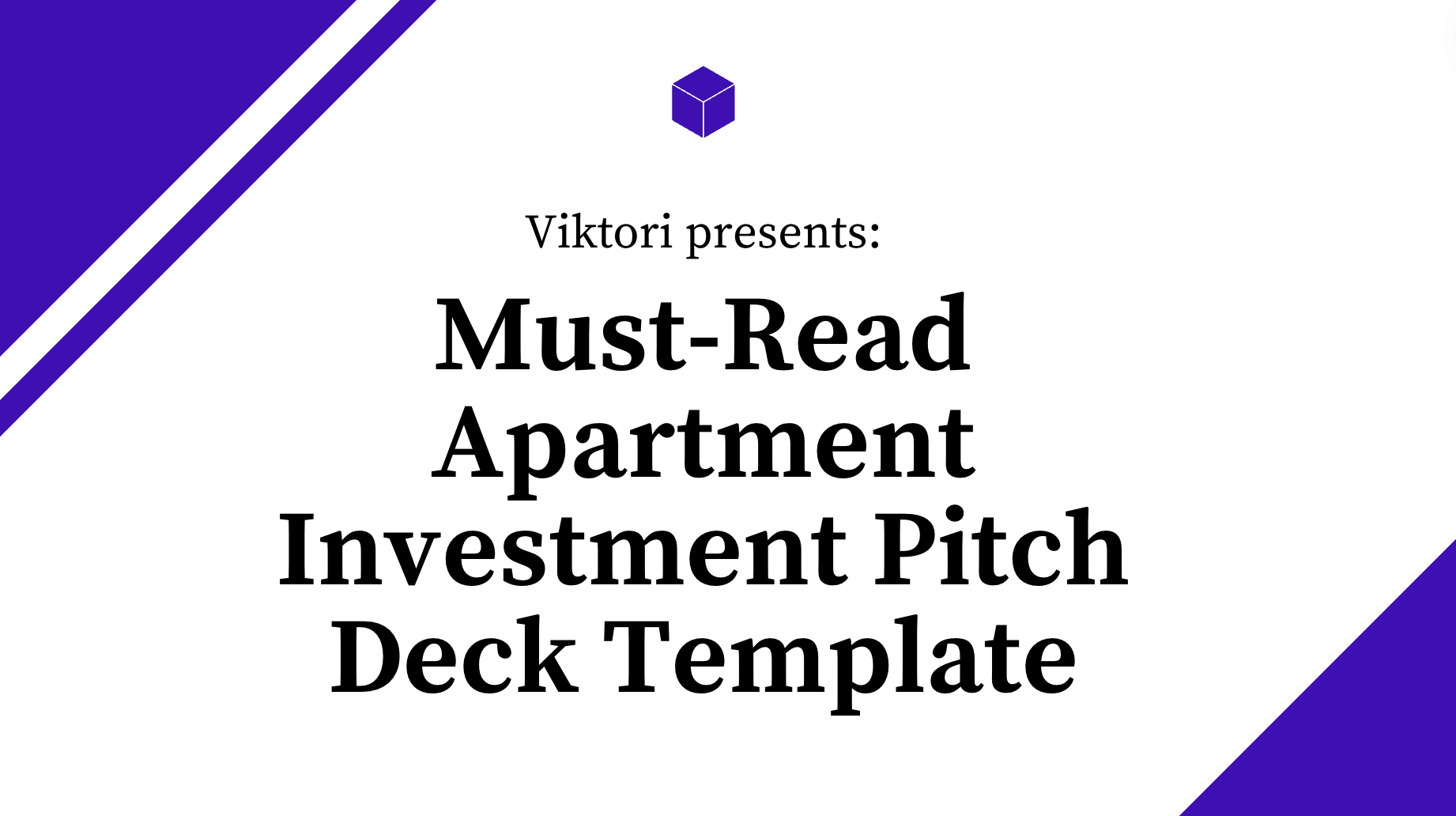 Apartment real estate pitch deck template