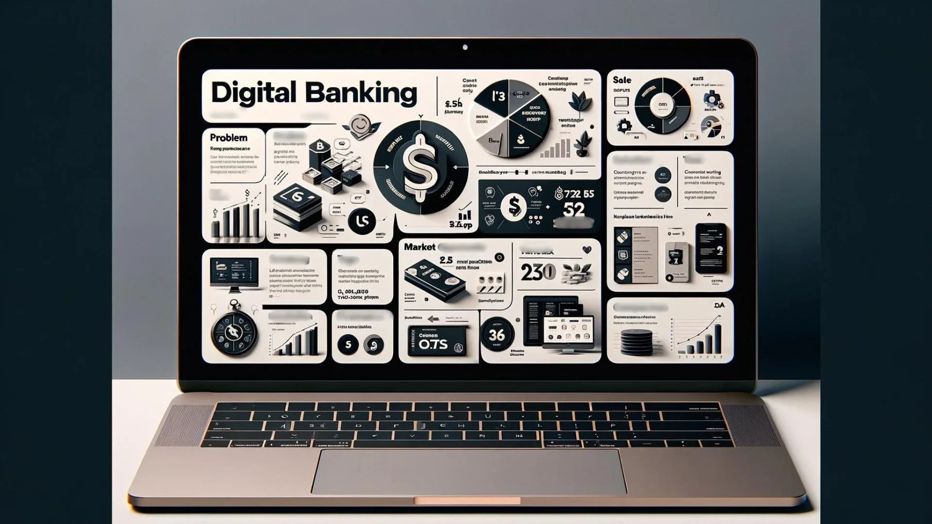 digital bank pitch deck mockup slides