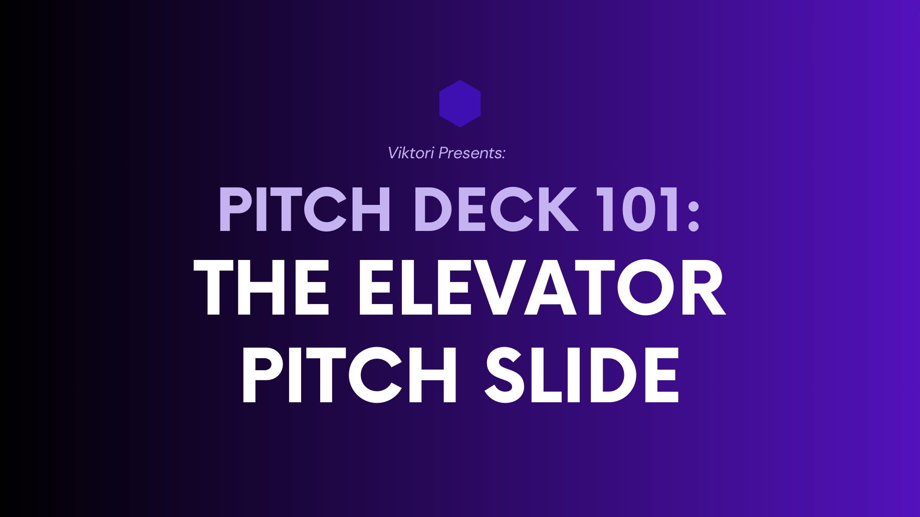 elevator pitch slide