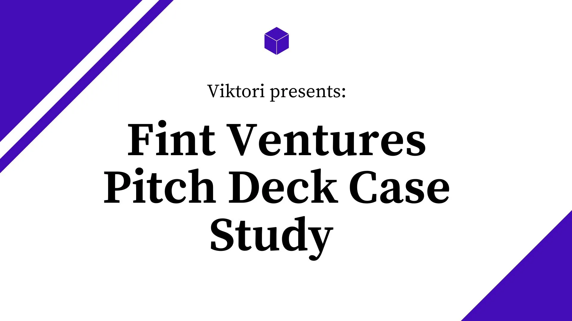 fint ventures fund pitch deck case study