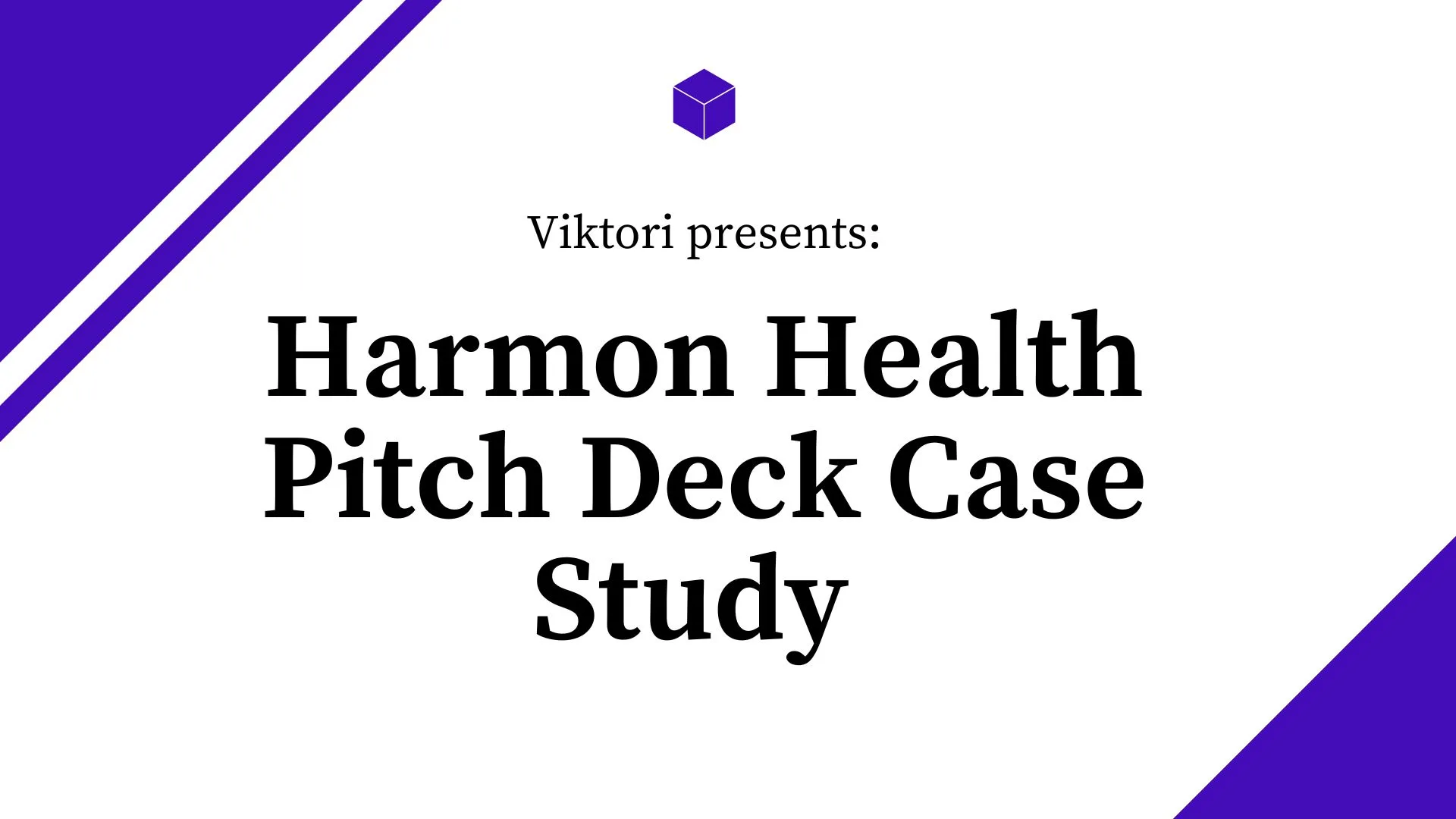 harmon health pitch deck case study