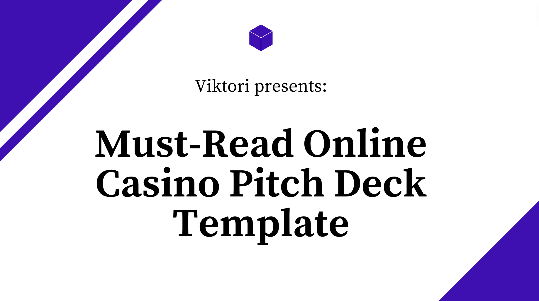 online casino pitch deck template