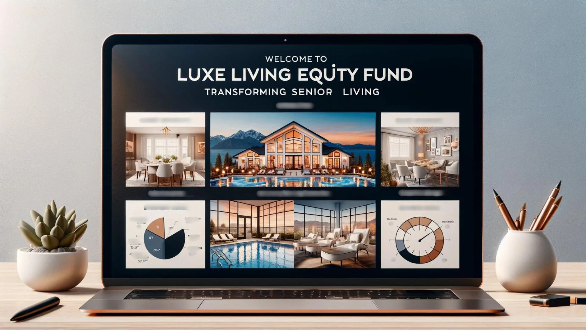 luxe living senior housing pitch deck slides mockup examples