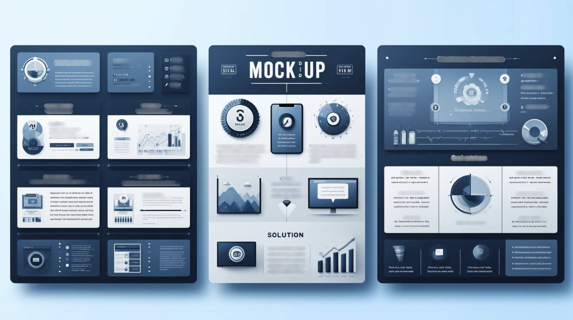 software pitch deck template mockup