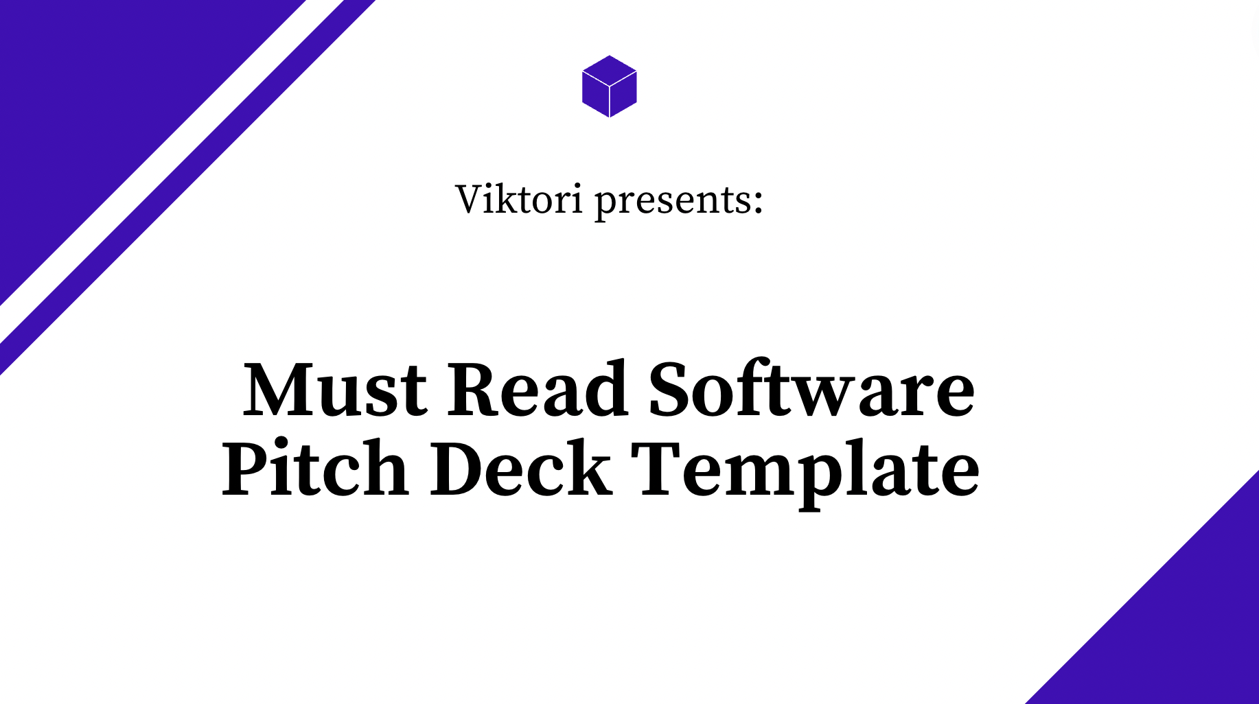 software pitch deck template