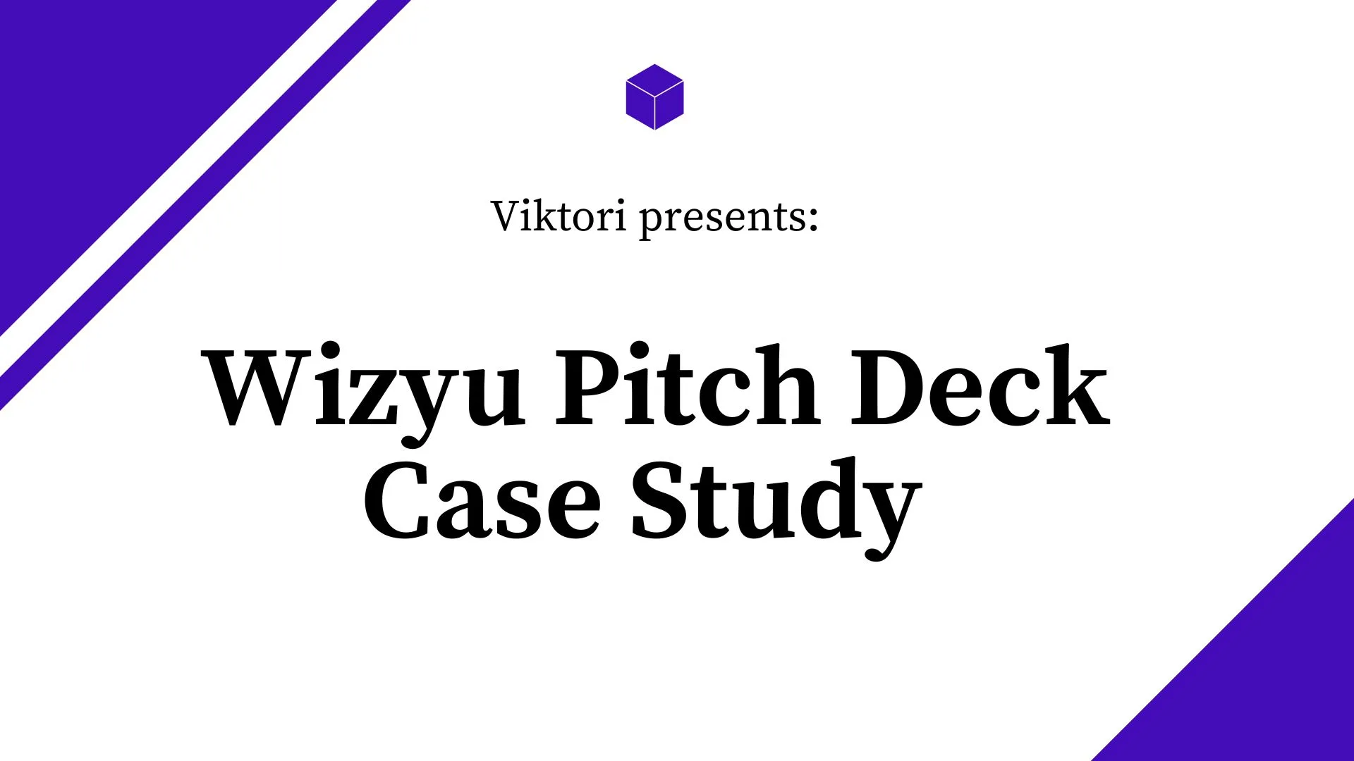wellness pitch deck case study for wizyu