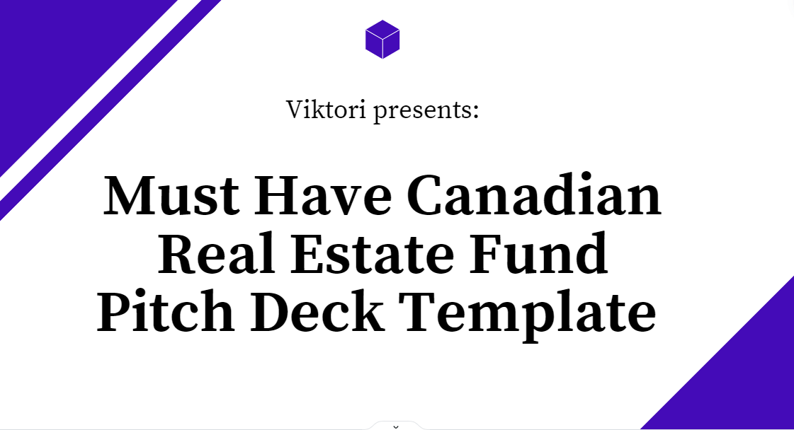Canadian Real Estate Fund Pitch Deck Template