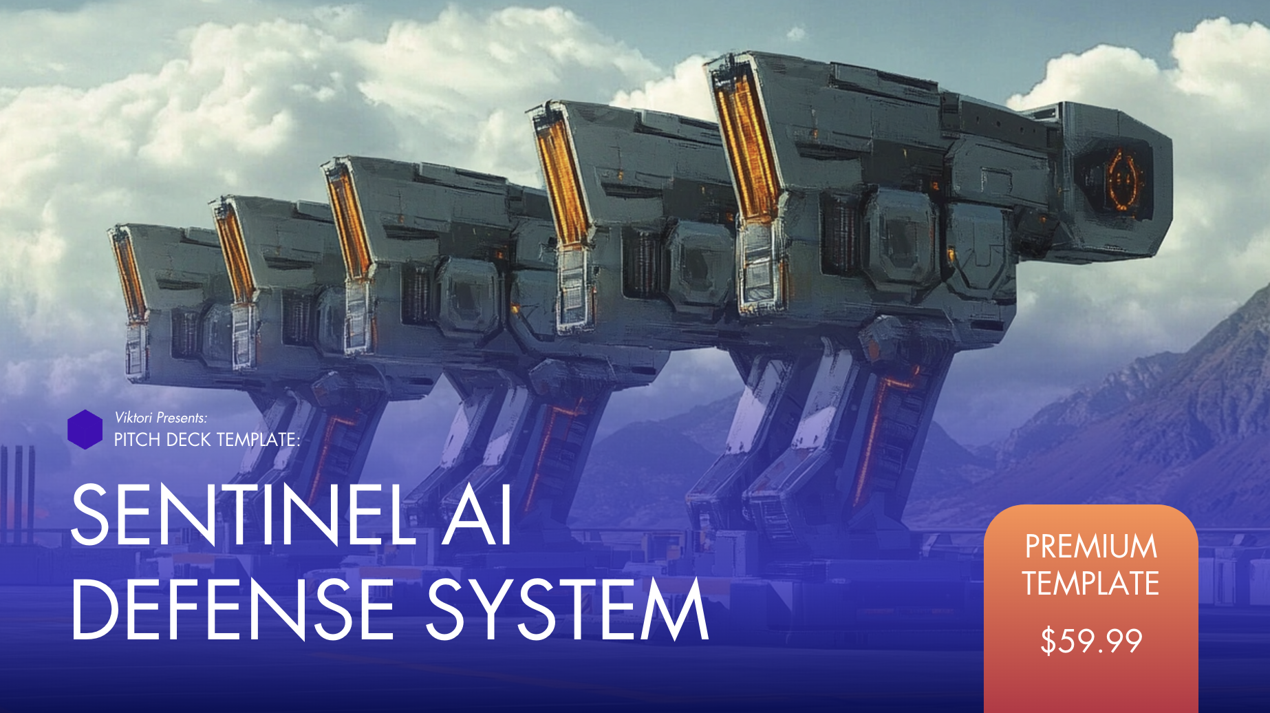 sentinel ai defense system pitch deck template